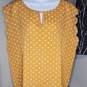 Yellow Polka Dot Blouse